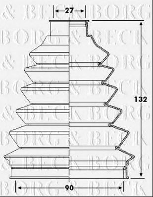 BORG & BECK bcb6235 -  Пыльник, приводной вал